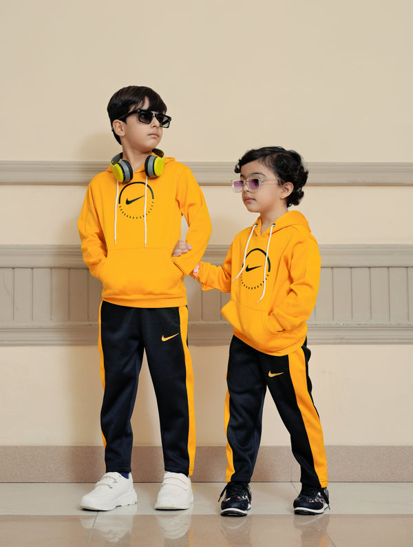 Nke Unisex Tracksuit  yellow Black (KS-370009)