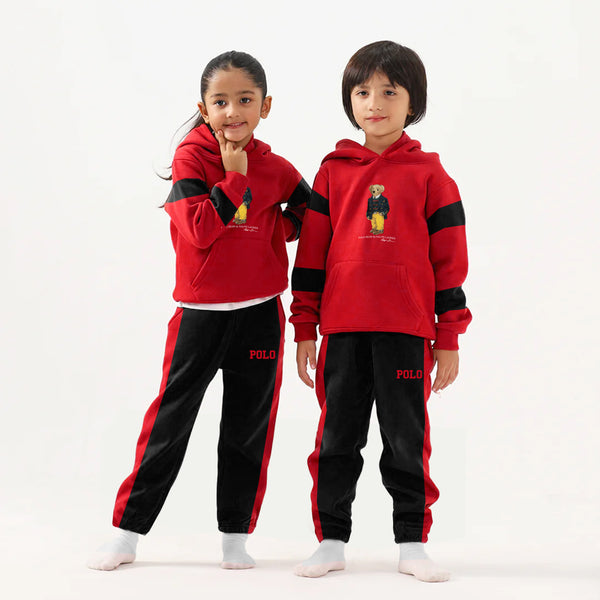 PRL Red Black Bear Unisex Tracksuit(FS-18921)