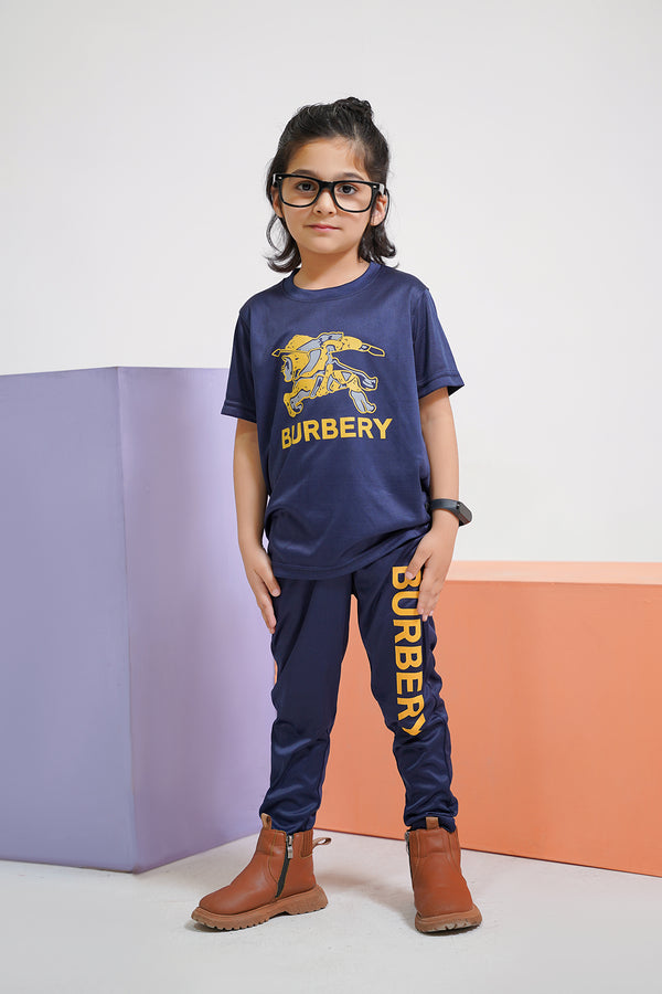 BRBRY NAVY BLUE Unisex Tracksuit(FS-18902)
