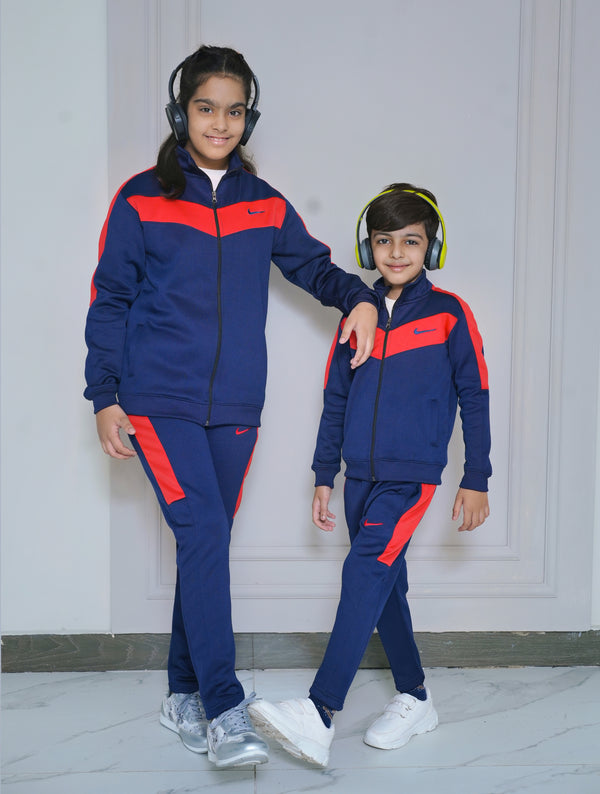 Nke Unisex Tracksuit   Navy &  Red (KS-3700010)
