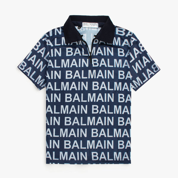 BLMAIN NAVY HALF ZIP POLO (MS-00732)