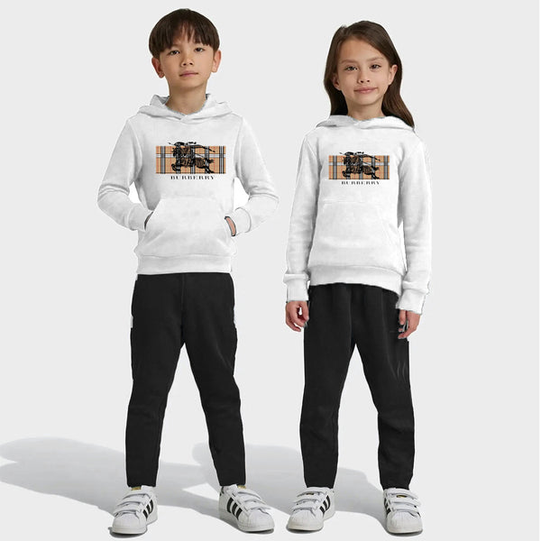 BRBRY Black  White Unisex Tracksuit (FS68743)