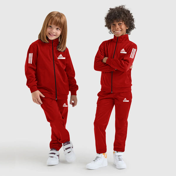ADS Red three stripe Tracksuit (FS68754)