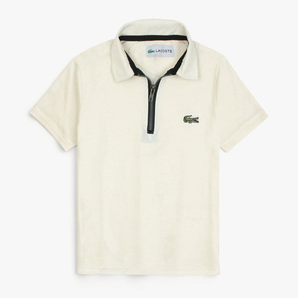 LCST EMBRIODRED TEXTURED HALF ZIP POLO (FS-00411)