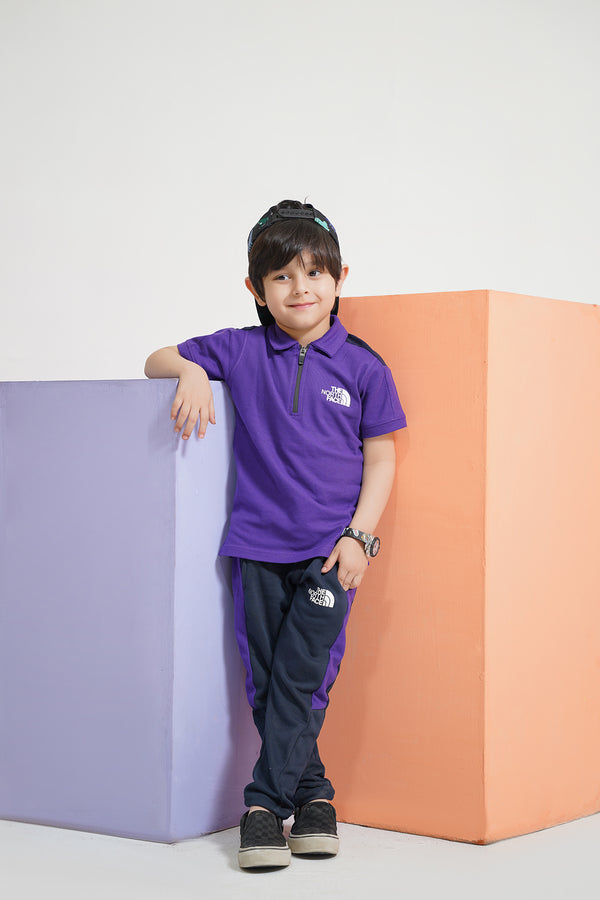 NRTH FC HALF ZIP Purple Unisex Tracksuit(FS-18905)