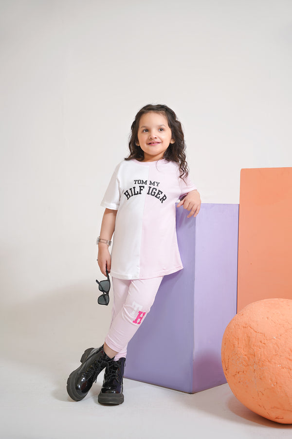 TH Pink White Girl TRACKSUIT(KS-00569)