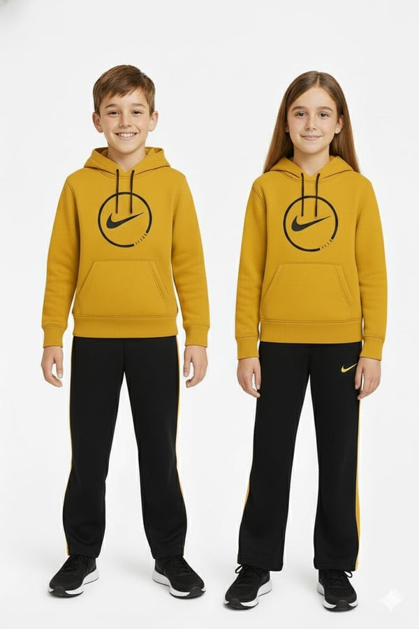 Nke Unisex Tracksuit  yellow Black (KS-370009)