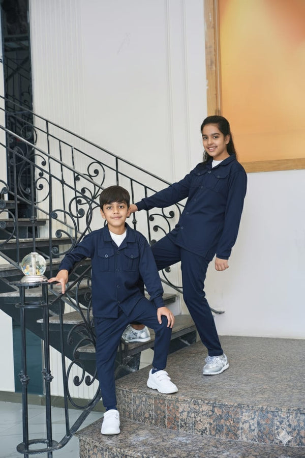 KIDS SAFARI CO-ORD SET DARK BLUE (KS-370003)
