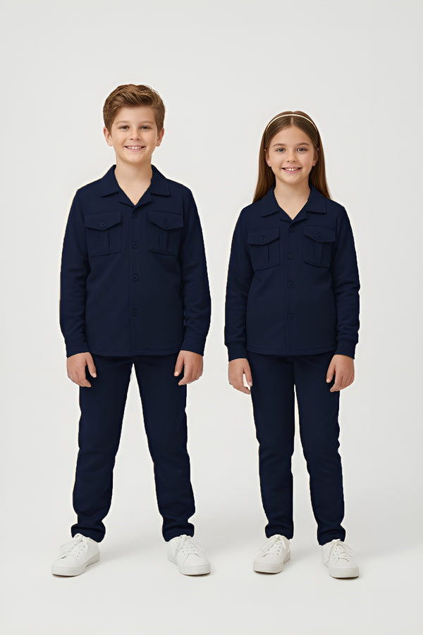 KIDS SAFARI CO-ORD SET DARK BLUE (KS-370003)