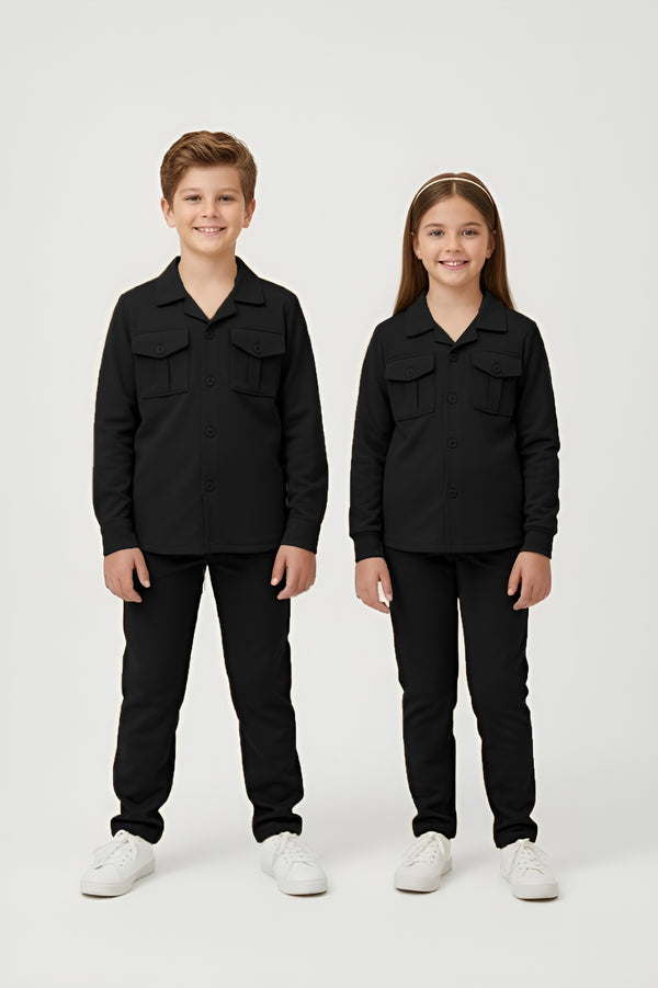 KIDS SAFARI CO-ORD SET BLACK (KS-370001)