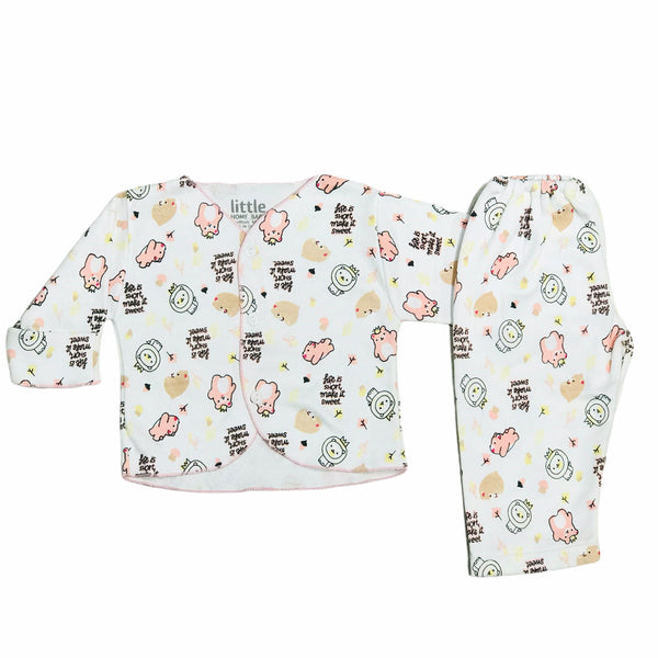 Imported  printed full sleves 2piece set (BT-1669)